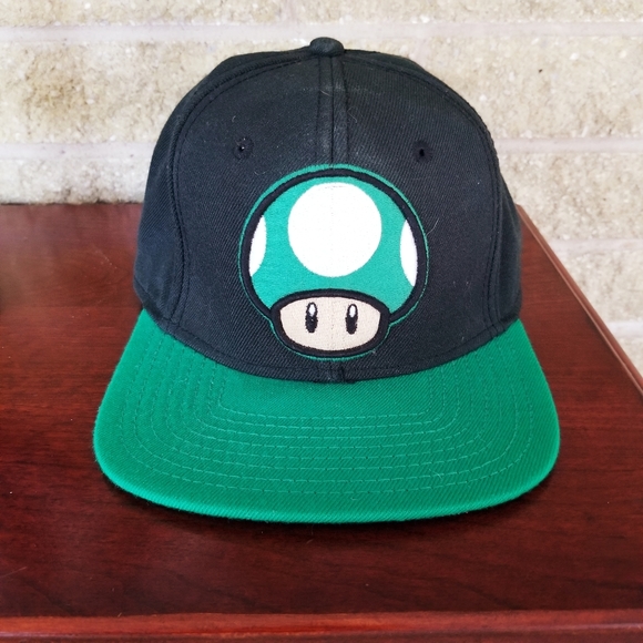 Super Mario Green and Black Mushroom Cap/Hat - Picture 3 of 5